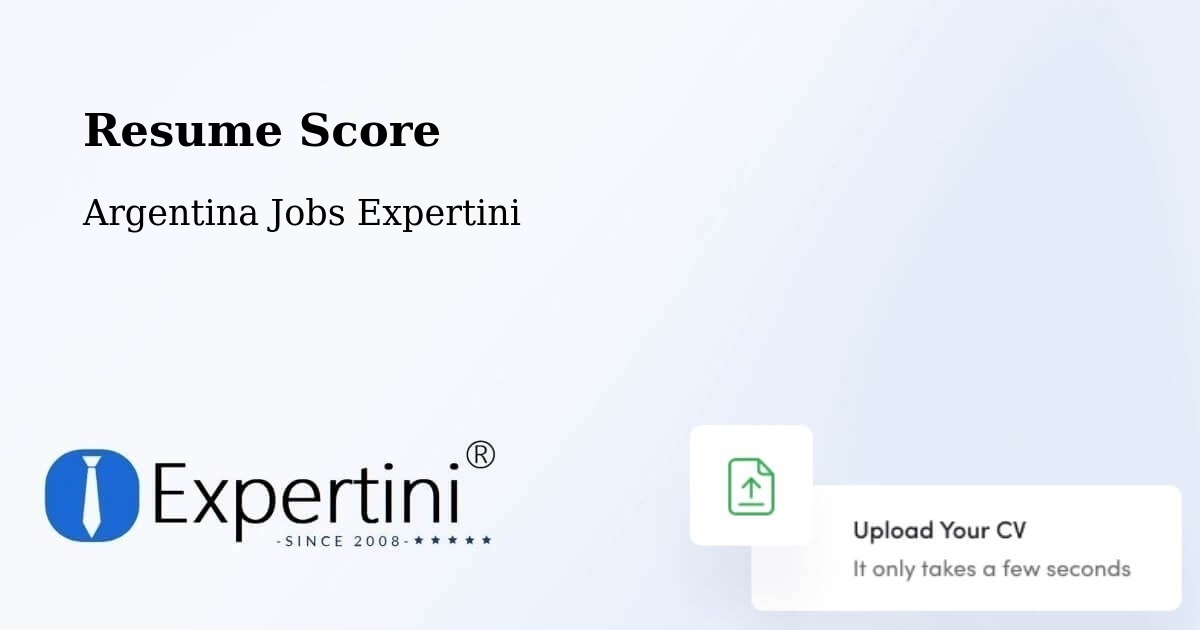 Resume Score & Job Description Match Tool – Federal - Argentina Jobs Expertini